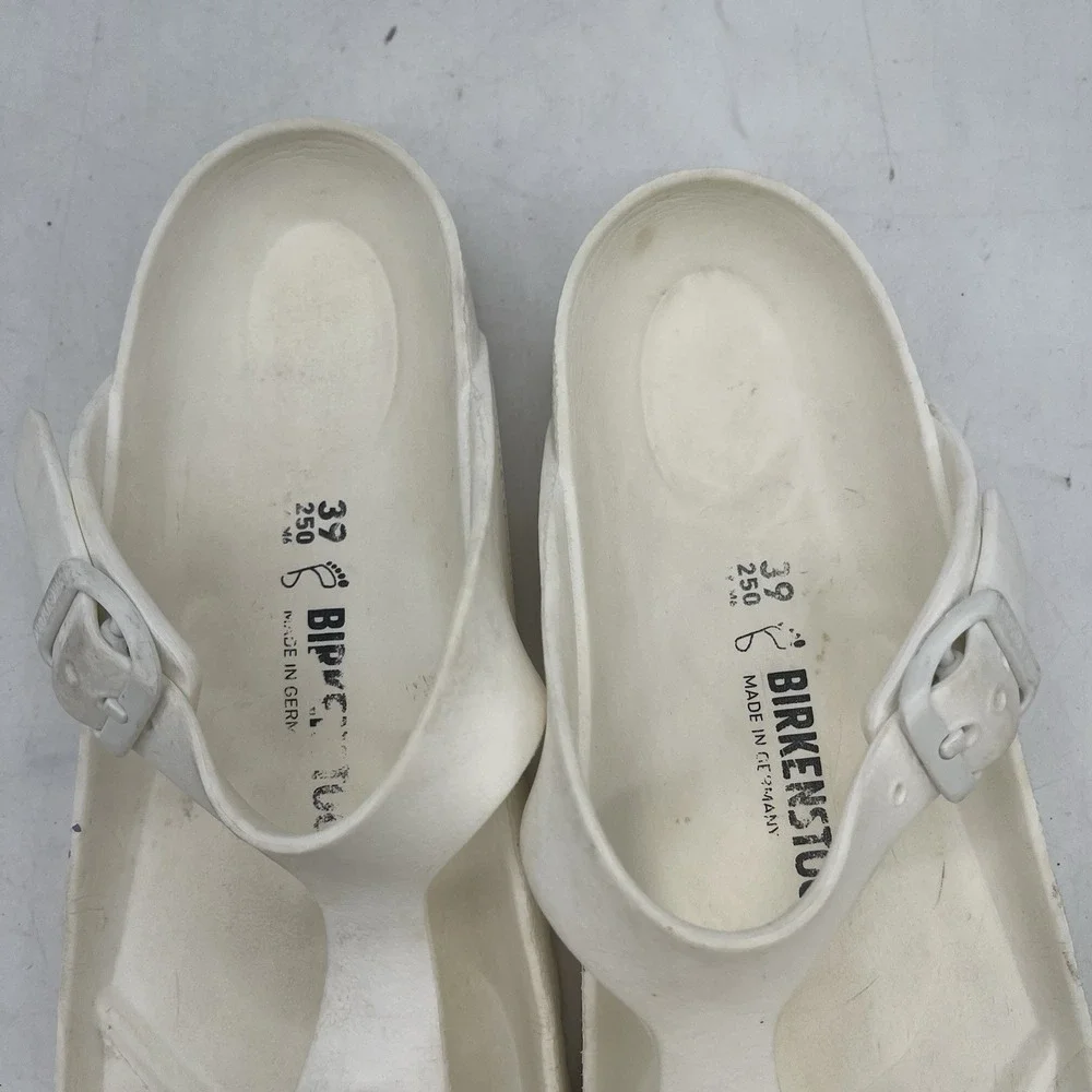 Birkenstock Gizeh EVA Shoes Mens 6 Womens 8 Regular Fit White Casual Slip On